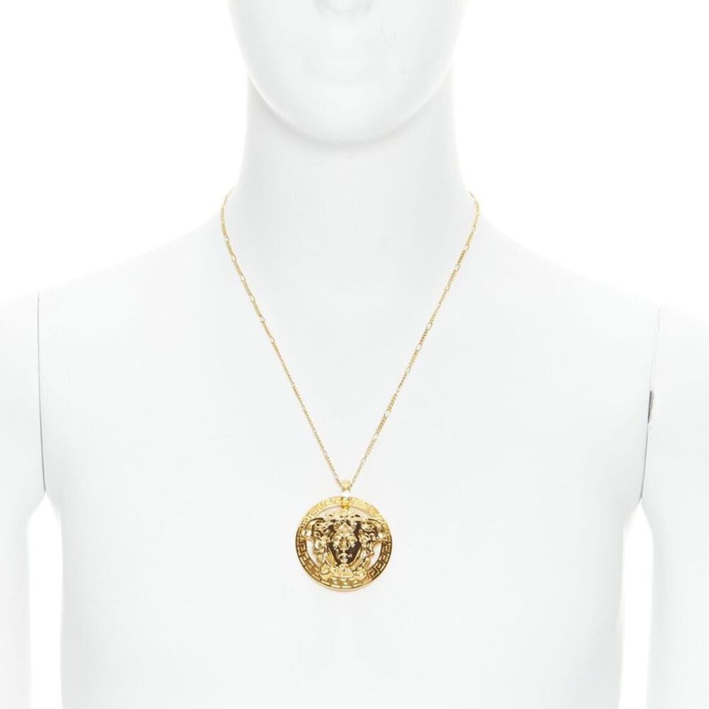 Versace Medusa Greca Coin Necklace